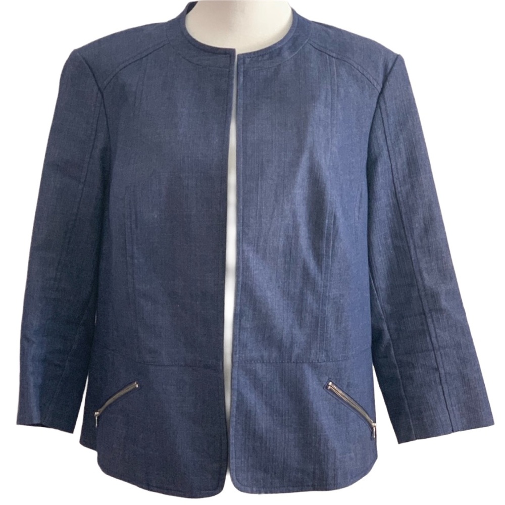 ROZ & ALI Women’s Blue  Jacket Size L